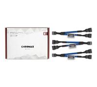 Noctua NA-SYC1 chromax.blue, câble en Y 4 broches pour ventilateurs de PC (Bleu)