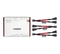 Noctua NA-SYC1 chromax.red, Câble Répartiteur PC 2 Sorties Lot de 3 | Câble Répartiteur 4 Broches PWM Compatible avec Ventilateurs 3 Broches, Gaine Robuste et Résistant à la Chaleur, Lot de 3