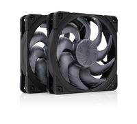Noctua NF-A12x25 G2 PWM Sx2-PP chromax.black, Ventilateurs Premium 2x120mm | Ventilateurs x2 à Flux d'Air & Pression Élevés, Vitesses Décalées, pour Ventirad/Radiateur/Boîtier, 1800 Tr/min 4 Broches PWM