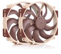 Noctua NF-A14x25r G2 PWM Sx2-PP, Ventilateurs Premium pour Ventirad 2x140mm | Ventilateurs x2 à Flux d'Air & Pression Statique Élevés, Vitesses Décalées, pour NH-D15 ou NH-U14S, 1500 Tr/min 4 Broches PWM