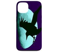 Nocturnal Raven Once in A Blue Moon Art Halloween Art Coque pour iPhone 13
