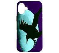 Nocturnal Raven Once in A Blue Moon Art Halloween Art Coque pour iPhone 16 Plus