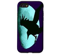 Nocturnal Raven Once in A Blue Moon Art Halloween Art Coque pour iPhone SE (2020) / 7/8