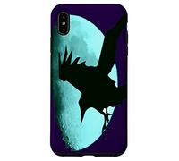 Nocturnal Raven Once in A Blue Moon Art Halloween Art Coque pour iPhone XS Max