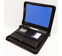 Noda Conférencier en cuir synthétique avec poignée Marron Format A4