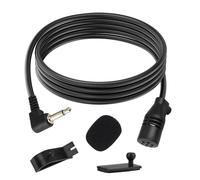 Nodcows Microphone pour Autoradio de 3,5 mm, Microphone Externe de Voiture avec Clip, Câble de 3m Mic Externe de Remplacement pour Voiture Véhicule Unité Principale Bluetooth Audio Stéréo GPS DVD