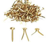 Nodcows Paquet de 150 Attaches Parisiennes, Mini Brads en Métal, Or Clips à Tête Ronde Scrapbooking pour Papier Craft Bricolage Décoration - 8x15mm/8x19mm/8x25mm