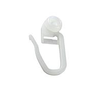 Nodeko Lot de 50 roulettes pour rideaux, avec crochets plissés, diamètre du rouleau : 8 mm, pour rails de rideaux, avec glissière intérieure, diamètre du rouleau : 8 mm