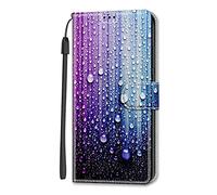 Nodigao Cuir Coque pour ZTE Blade V70 Vita Antichoc avec Support Clapet Design Silicone Animal Motif Drôle Étui Bumper Kickstand Case Cover Housse Portefeuille Pochette - l'eau