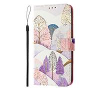 Nodigao PU Cuir Coque pour Doogee Note 56/56 Pro/56 Plus Antichoc avec Support Clapet Design Animal Motif Drôle Étui Bumper Kickstand Case Cover Housse Portefeuille Pochette - Arbre A