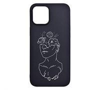 Nodigo Coque Compatible pour iPhone 13 Mini Silicone Motif Drôle Noir Créatif Antichoc TPU Étui Anti Choc Bumper Mat Case Cover One Piece Housse - Cerveau