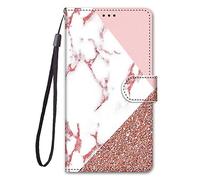Nodigo Cuir Coque pour Samsung Galaxy J4+/J4 Plus 2018 Antichoc avec Support Clapet Design Silicone Animal Motif Drôle Étui Bumper Kickstand Case Cover Housse Fille Femme Homme Portefeuille - Marbre