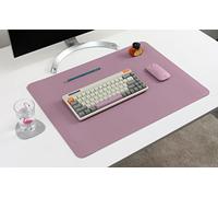 Nodito Sous-main en cuir double face, buvard pour ordinateur portable, tapis de souris, écriture, dessin, tapis d'art et d'artisanat (43,2 x 61 cm, lilas)
