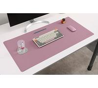 Nodito Sous-main en cuir double face, buvard pour ordinateur portable, tapis de souris, écriture, dessin, tapis d'art et d'artisanat (43,2 x 88,9 cm, lilas)