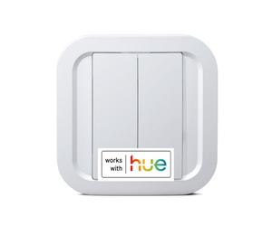 NodOn - Interrupteur Philips Hue Connectée - Interrupteur Sans Fil Sans Pile Hue Philips - Zigbee Interrupteur Connecté Compatible Bridge Philips Hue v2