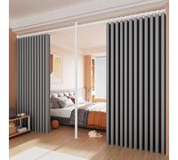 NoDrill Barres de séparation réglables à isolation thermique pour séparation de l'espace (gris clair pour 5,2 m à 6,2 m) Séparateur mural idéal pour l'intimité