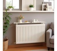 NoDrill Étagère de radiateur en alliage d'aluminium Blanc 40 cm