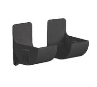 NoDrill Lot de 4 étagères de rangement avec support de sac poubelle pour cuisine et réfrigérateur, installation sans perforation, organisateur peu encombrant pour la maison (gris (noir (lot de 2)