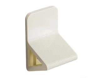 NoDrill Repose-pieds de douche mural pour pédicure et soins des pieds avec espace de rangement intégré, fournit un soutien stable et confortable des pieds (blanc)