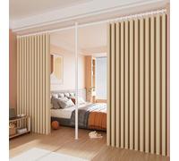 NoDrill Séparateur de pièce réglable à isolation thermique pour séparation de l'espace (café au lait, largeur 7,2 m/8,2 m) idéal pour la maison et le bureau