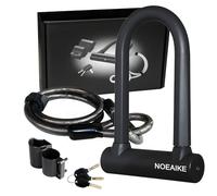 NOEAIKE Antivol robuste en U pour vélo avec câble en acier de sécurité de 1,2 m - 3 clés et support de montage inclus, parfait pour la route, la montagne, le scooter et le vélo électrique