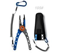Noeby Pince De Pêche En Acier Inoxydable Anneau Fendu Multifonctionnel Enlever Les Crochets Outil Pince De Ligne De Coupe Pour Matériel De Pêche En Mer - Type 105 Blue