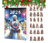 Noël, 10,24 pouces 24 jours Jésus Charm set pour le compte à rebours inspiré de la foi avec des souvenirs décoratifs, une décoration de vacances pour la porte arbre.