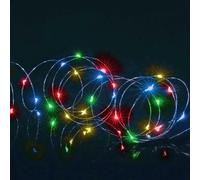 Noël 100 Micro Brillants Batterie Minuteur LED Feux Intérieur/Extérieur Couleur