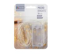 Noël 20 Ultra Brillants Batterie LED Lumières Intérieur Usage - Blanc Chaud