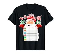 Noël 2026 La liste de souhaits de Mon Père Noël T-Shirt Graphique avec Valeur