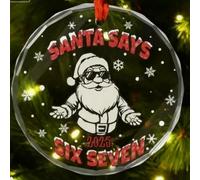 Noël 67 Mème Ornement, Drôle 6 7 Mème Noël Ornement, Le Père Noëls Dit 67 Ornements pour Sapin De Noëls, Nouveauté N-oël Santa Six Sept Pendentifs Décoration Suspendue, pour Maison Fêtes Décor