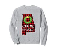 Noël à Dixie Alabama Buffalo Red Plaid Southern Girl Sweatshirt