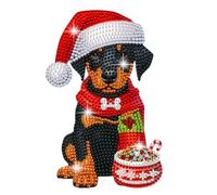 Noël acrylique secouant la tête Yorkshire Terrier bureau diamant peinture Kits d'art
