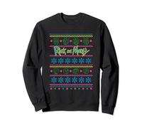 Noël Adult Swim Rick & Morty Christmas Faces Sweatshirt