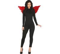 Noël Ailes d'Ange Blanc Noir Ailes Costume Accessoire Aura Festif Ciel Spiritualité Fantaisie Mystique Célébration Sublime Symbolique Angélique Fêtes Décoration, Couleur : Rouge