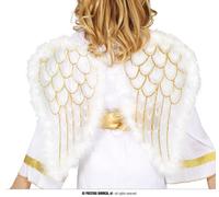 Noël Ange Ailes Blanc Or Célébration Céleste Accessoire Costume Enfant Ailes Ange Déguisement Festif Charme Céleste Créatif Noël, Couleur : Blanc