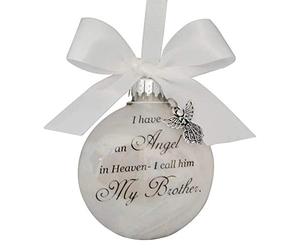 Noël ange dans le ciel, boules commémoratives Noël, décorations Noël en plumes - Ornement commémoratif ange au ciel, cadeau deuil pour se souvenir vos proches Noël