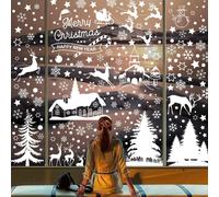 Noël Autocollants de fenêtre 269 pièces Décorations hivernales réutilisables