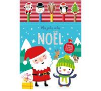 Noël - Avec 5 Crayons De Couleur Et Leurs Gommes