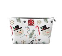 Noël avec Bonhomme de Neige, Trousse de Toilette Trousse de Maquillage Sac à cosmétiques Trousse de Toilette de Voyage Portable