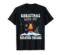 Noël avec Mon Chien Pinscher Nain Puppy Funny Xmas T-Shirt