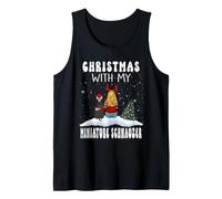 Noël avec Mon Chien Schnauzer Nain Chiot Noël drôle Débardeur