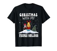 Noël avec Mon Chiot Bouledogue français Noël drôle T-Shirt Graphique avec Valeur