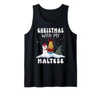Noël avec Mon Chiot Chien Maltais Noël drôle Débardeur