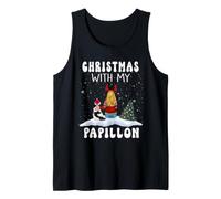 Noël avec Mon Chiot Chien Papillon Noël drôle Débardeur