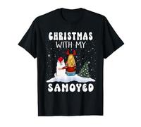 Noël avec Mon Chiot Samoyède Noël drôle T-Shirt Graphique avec Valeur