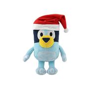 (Noël bleu, 20 cm/7,87 pouces) personnage Bluey chapeau de noël étoile oeil décoration peluche jouet