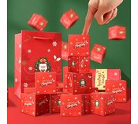 Noël Boîte à Surprise, Boite Surprise-Explosion Box，Rouge：12PCS
