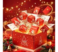 Noël Boite Surprise Explosion Box Argent Caché Billets Sautants，Rouge12PC | Pop-Up Coffret Anniversaire,Cadeau Adultes Bijoux Mariages Diplômes Fêtes Cadeaux Mariage Remise de Diplôme pour Adultes et