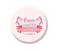 Noël Broche Dans Bijoux au cancer du sein Badge Ruban Bouton rond Épingles Pinback Broche Revers pour ruban Thème Fournitures Décorations contre le cancer du sein (Light Purple, 4. 4x4. 4x0. 3cm)